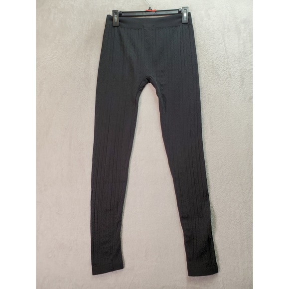 Lot Of 2 Ardene Activewear Leggings Women Medium Black Gray Polyester Skinny Leg - Picture 11 of 13